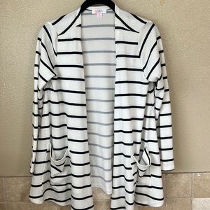 Lularoe black and white cardigan